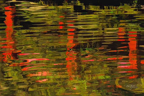 Red in the Water by KenFoster Photography