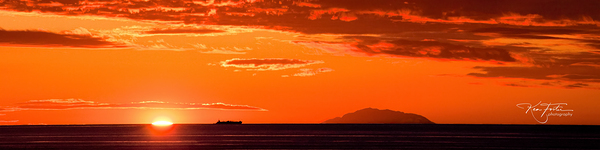 Sun Ship and Island by KenFoster Photography