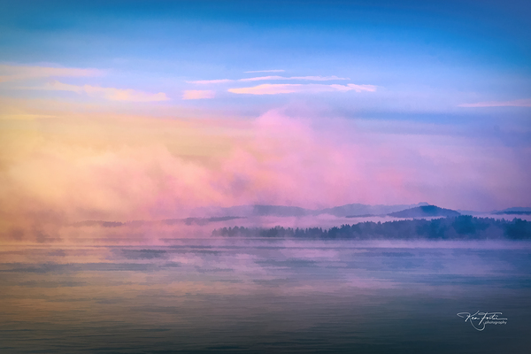 Looking South to Mist by KenFoster Photography