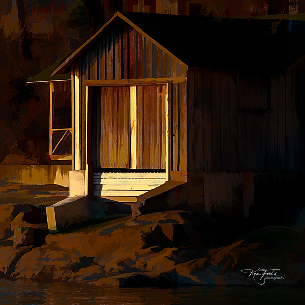 Boathouse Sunset by KenFoster Photography